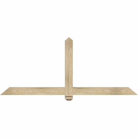 Ekena Millwork Eugene Rough Sawn Timber Gable Bracket, Douglas Fir, 72"W x 30"H x 4"D x 4"F, 10/12 Pitch GBW072X30X0404EUG00RDF